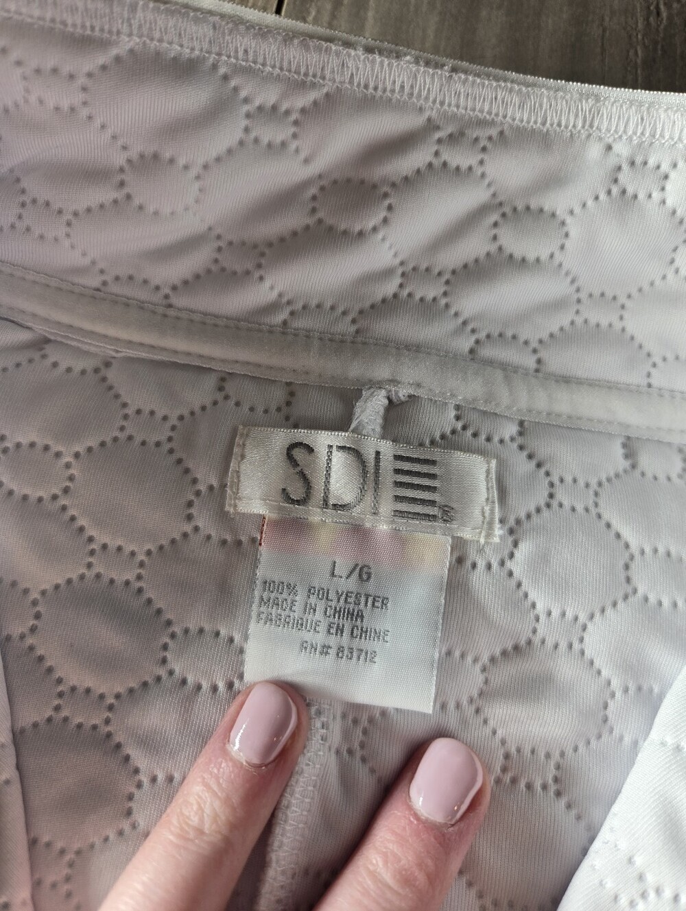 SDI Women’s White Textured Quilted Full-Zip Jacket Size Large NWOT - Picture 2 of 16